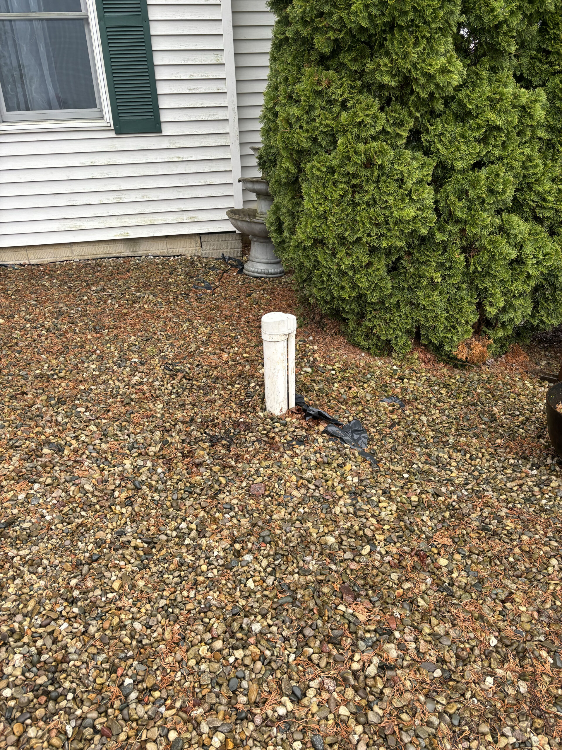 Completed well pump service showing clean repaired residential well equipment