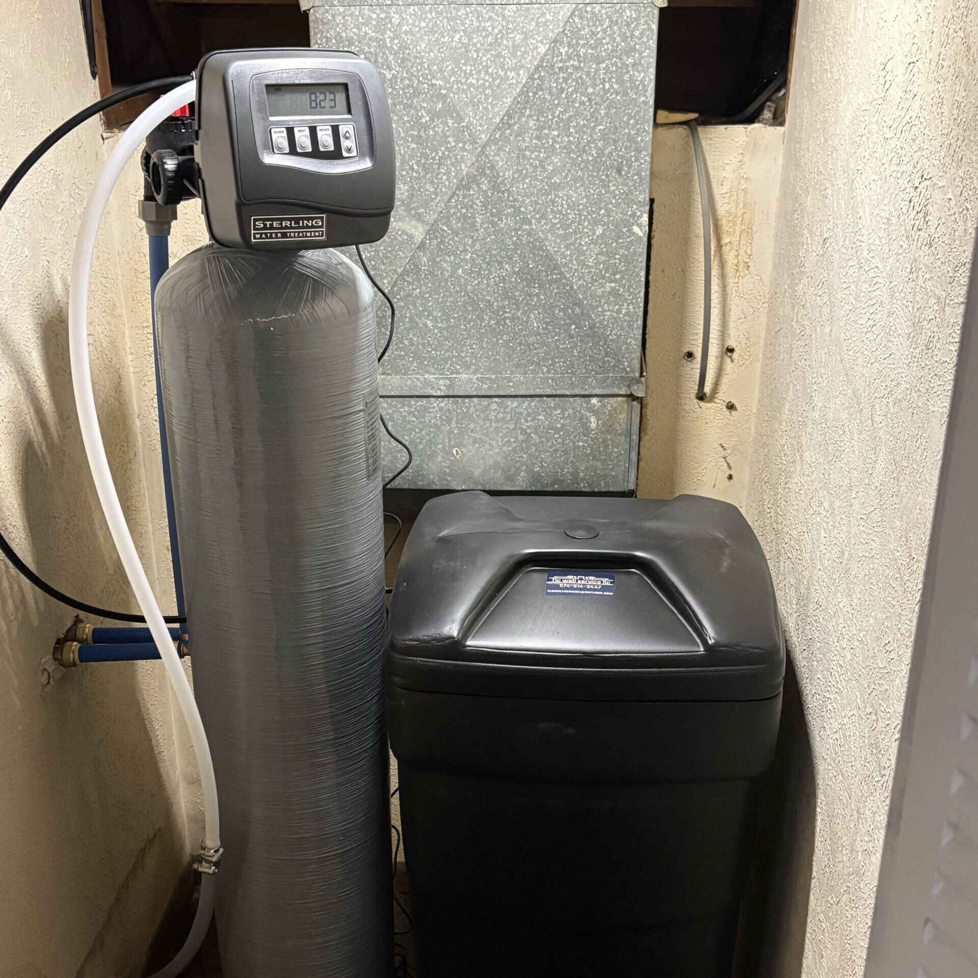 Water purification services being performed in South Bend, Indiana